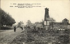 VINTAGE POSTCARD Militaria Battles of the Blesmes Marne the ruins