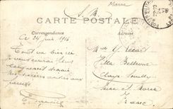 VINTAGE POSTCARD Militaria Pargny on Saulx German Application by L armed with Kronprinz of Kulture