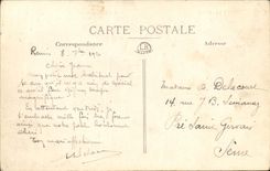 VINTAGE POSTCARD Militaria Rheims in ruins View of L apse of the cathedral