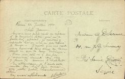 VINTAGE POSTCARD Militaria Rheims Church Saint Remi