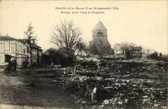 VINTAGE POSTCARD Militaria Battles of the Scrupt Marne close Vitry Francois