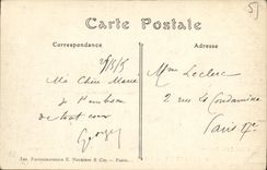VINTAGE POSTCARD Militaria Rheims Ceres Suburb