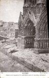VINTAGE POSTCARD Militaria Rheims Left the frontage of the cathedral after the German sacrilege