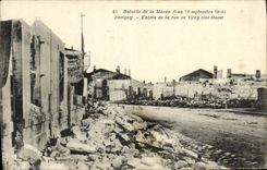 VINTAGE POSTCARD Battle of ia Marne Revigny entered of the street of Vitry West coast