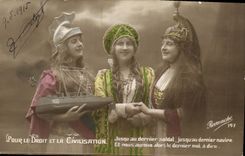 CPA Militaria Pour Le Droit Et La Civilisation 