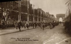 VINTAGE POSTCARD Militaria Festivals Of the Victoire music of the English fleet Militaria