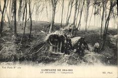 VINTAGE POSTCARD Militaria In Argonne Camping