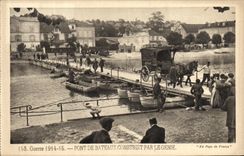 VINTAGE POSTCARD Militaria Bridge Of Boats Built By the genius