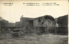VINTAGE POSTCARD Militaria Pintheville the Principal street of the village