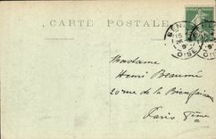 VINTAGE POSTCARD Militaria Senlis Street of the Republic and street of the Temple