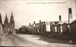 VINTAGE POSTCARD Militaria Epine has 8km Trawl nets after the Bombardment