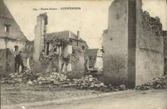 VINTAGE POSTCARD Militaria High Alsace Guewenheim