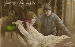 CPA Militaria Etre Regc a Draps Ouverts