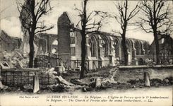 VINTAGE POSTCARD Militaria In Belgium Church of Pervyse