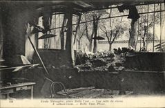 VINTAGE POSTCARD Militaria Bombardement of Rheims by the Germans Domestic School places Belle Tower a classroom