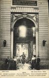 VINTAGE POSTCARD Militaria Rheims Bombards Street of L Universite domestic School Portail