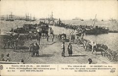 VINTAGE POSTCARD Militaria In the East Loading of the volunteers for Sed Dul Bahr