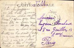 VINTAGE POSTCARD Militaria Barcy the post office destroyed by German