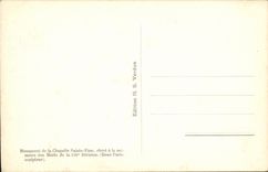 VINTAGE POSTCARD Militaria Monument of the Vault Sainte Fine high to the street moire of Died of Division Rene Paris sculptor