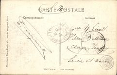 VINTAGE POSTCARD Militaria Furnes Cars machine gun before the general headquarter of king Aibert