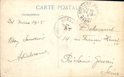 VINTAGE POSTCARD Sermaize Les Bains L church the frontage