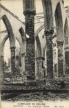 VINTAGE POSTCARD Countryside De Nieuport Ruins of L Church