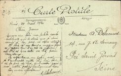 VINTAGE POSTCARD the Rheims Ruins the cathedral Detail of the doors the judgment last Militaria