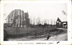 VINTAGE POSTCARD Erches L Militaria Church