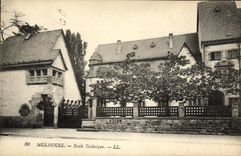 VINTAGE POSTCARD Mulhouse Technical training school