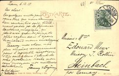 VINTAGE POSTCARD Thann Gegen den Staufen Gesehen