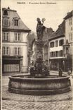 VINTAGE POSTCARD Thann Fountain Thebaut Saint