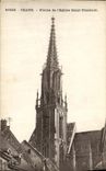 VINTAGE POSTCARD Thann Arrow of L Church Thiebaut Saint