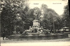 POSTAL Colmar Bruat Denkmal de la VENDIMIA