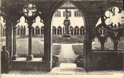 POSTAL Colmar de la VENDIMIA el claustro interior del museo de Schoengauer