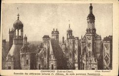 CPA Chateau de Chambord Ensemble des Differentes toitures du chateau 