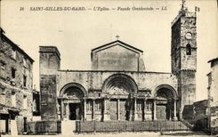 CPA Saint Gilles Du Gard L Eglise Facade Occidentale