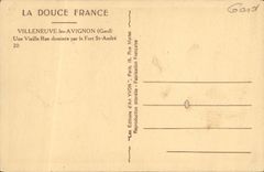 VINTAGE POSTCARD Villeneuve Avignon an Old Street Dominee by Strong St Andre