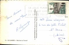 La POSTAL de la VENDIMIA amarra Resinier o el oro del taladro D del trabajo