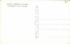 VINTAGE POSTCARD Hossegor Beach and Wild Sea