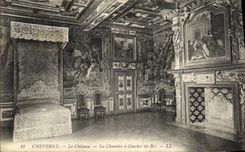 CPA Cheverny Le Chateau La Chambre a Coucher du Roi