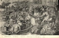CPA Cheverny Le Chateau Tapisserie Enlevement de la Belle Helene