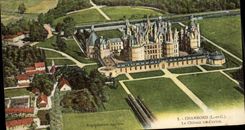 CPA Chambord Le Chateau vu d avion