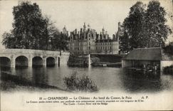 CPA Chambord Le Chateau Au bord du Cosson le Pont