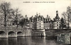 CPA Chambord Le Chateau et le Pont sur le Cosson