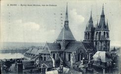 CPA Blois Eglise Saint Nicolas vue du Chateau