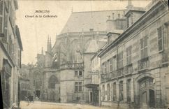 VINTAGE POSTCARD Moulins Bedside of the Cathedral