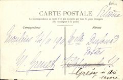 VINTAGE POSTCARD Moulins Church Saint Pierre Grocer