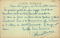 VINTAGE POSTCARD Moulins on Allier Public garden of the Statue of Theodore de Banville