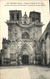 VINTAGE POSTCARD Souvigny Frontage of L Church Two turns One seen of L old Marlhex
