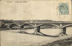 VINTAGE POSTCARD Vichy Bridge On L Allier